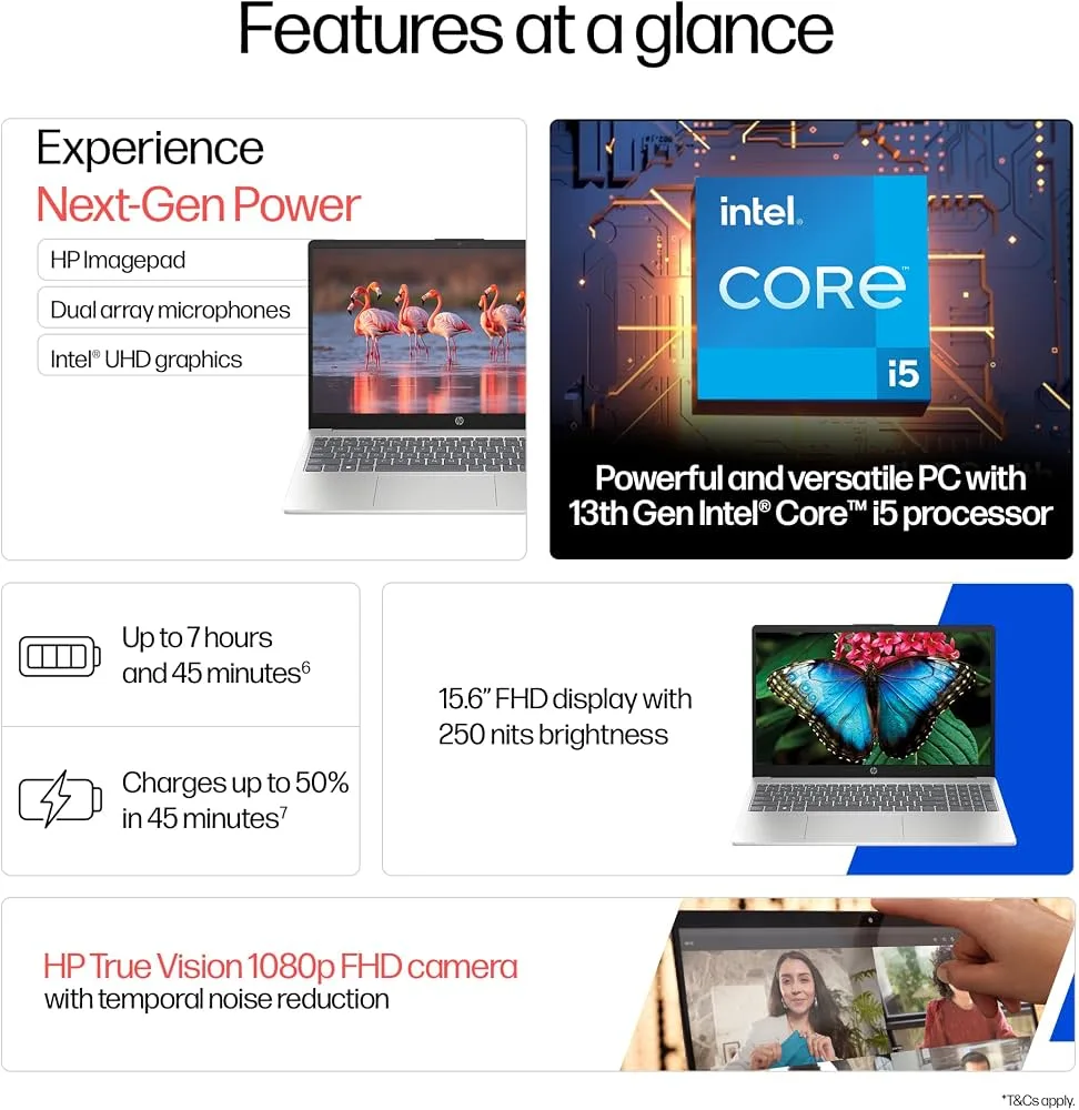 HP Laptop 15-fd0549TU – 13th Gen Intel Core i5-1334U, 8GB RAM, 1TB SSD, 15.6" FHD