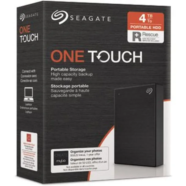 Seagate One Touch 4TB Portable External Hard Drive