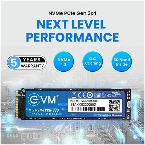 EVM 128GB M.2 NVMe PCIe Gen3 SSD