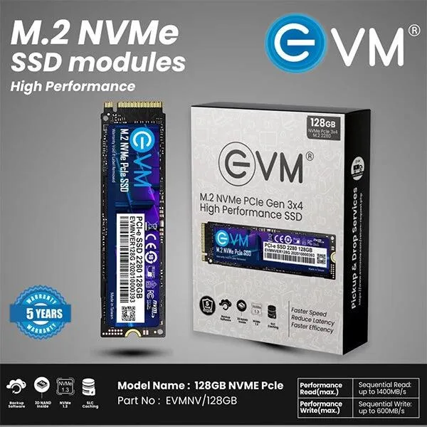 EVM 128GB M.2 NVMe PCIe Gen3 SSD