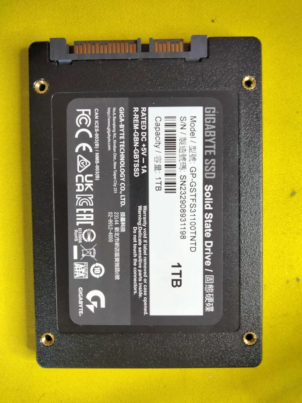 GIGABYTE SATA SSD 500GB 2.5-inch SATA III SSD