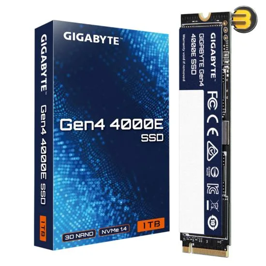 GIGABYTE Gen4 4000E SSD 1TB PCIe Gen4 x4 NVMe M.2 2280