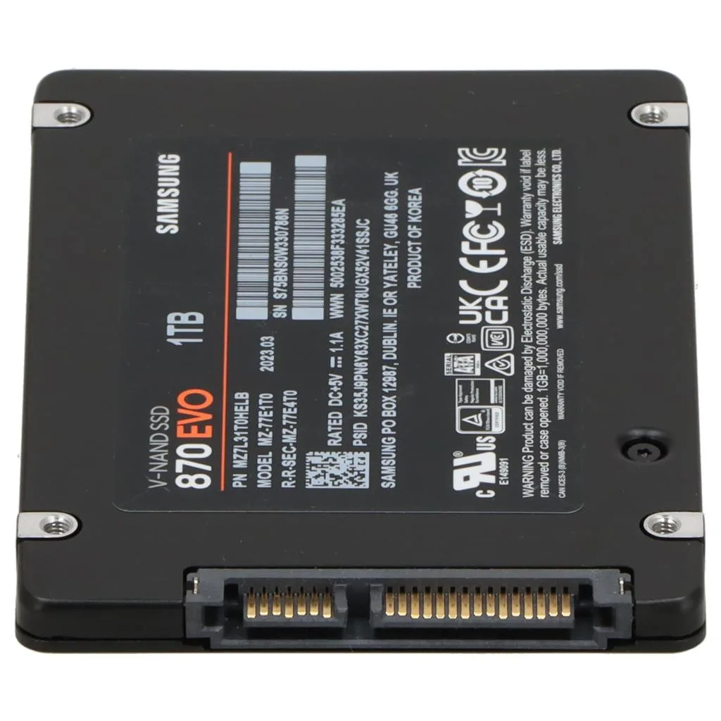 Samsung 870 EVO 1TB SATA III 2.5-inch Internal SSD