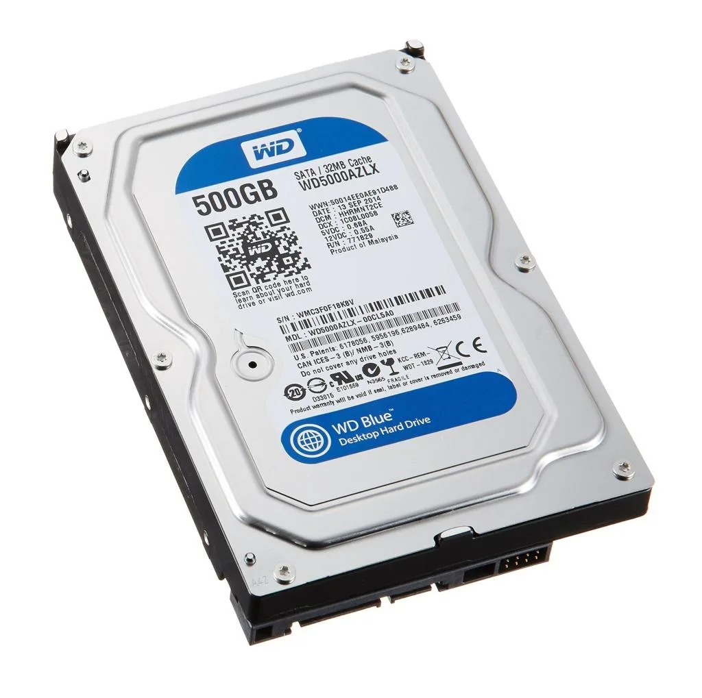 Western Digital WD Blue 500GB 3.5" SATA Internal Hard Drive