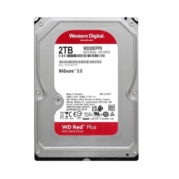 Western Digital WD Red Plus 2TB 3.5" SATA NAS Internal Hard Drive