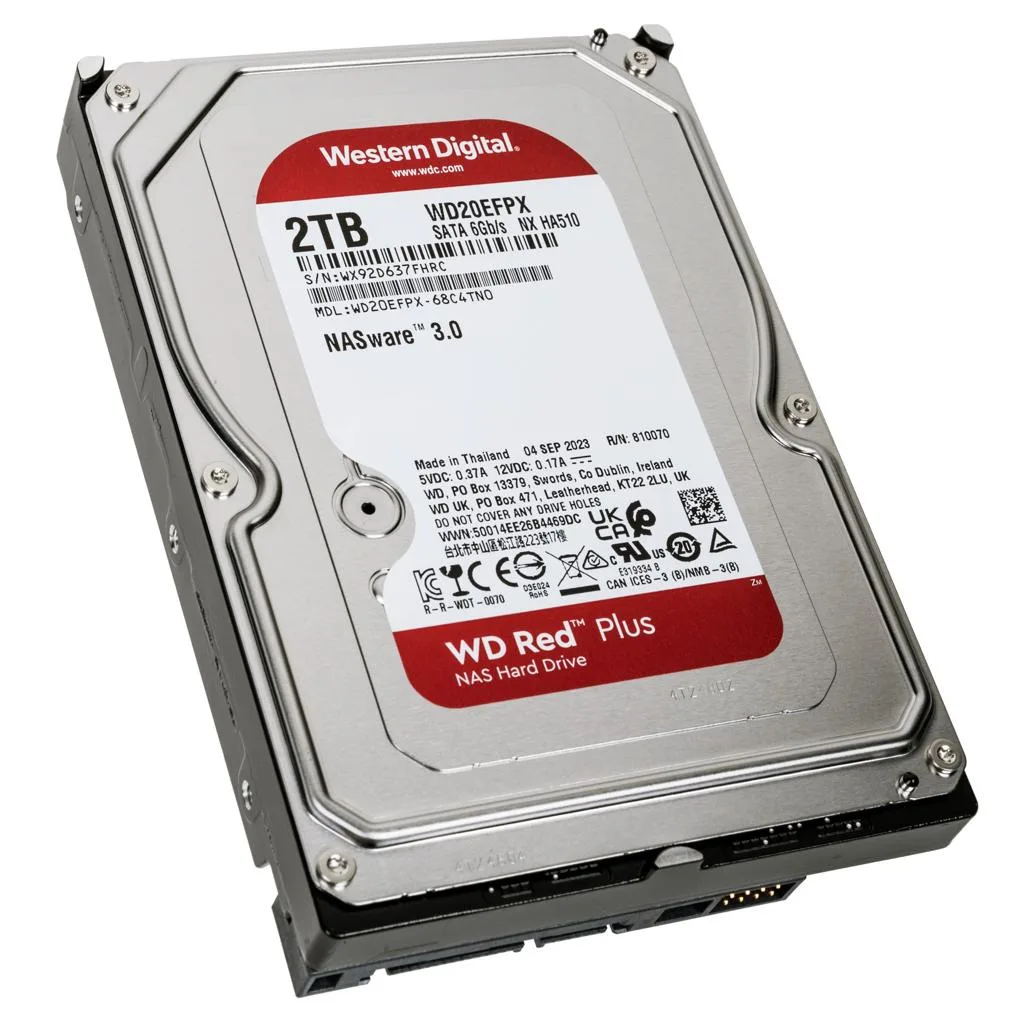 Western Digital WD Red Plus 2TB 3.5" SATA NAS Internal Hard Drive