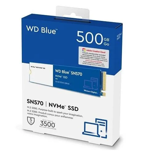 Western Digital WD Blue SN570 500GB M.2 NVMe PCIe Gen3 x4 SSD