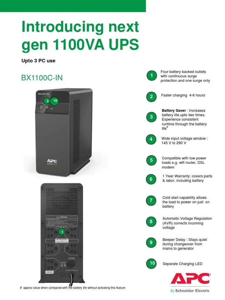 APC Back-UPS BX1100C-IN