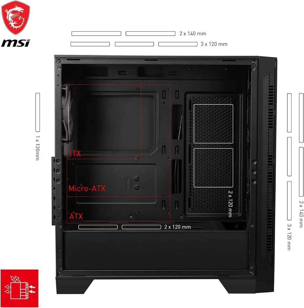 MSI MAG FORGE 320R AIRFLOW