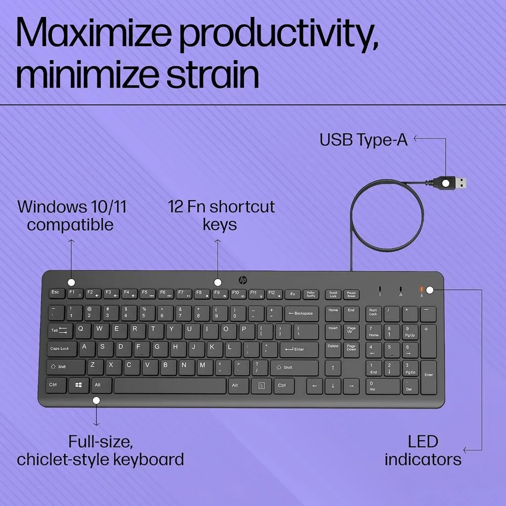 HP 150 Wired Keyboard