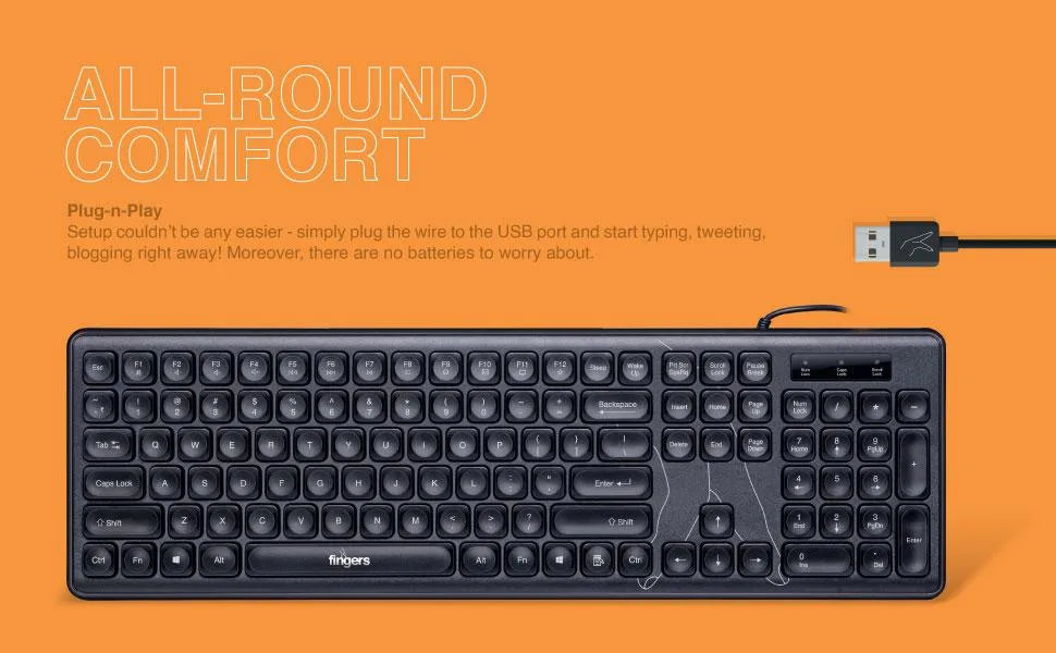 FINGERS Cheesy Wired Keyboard
