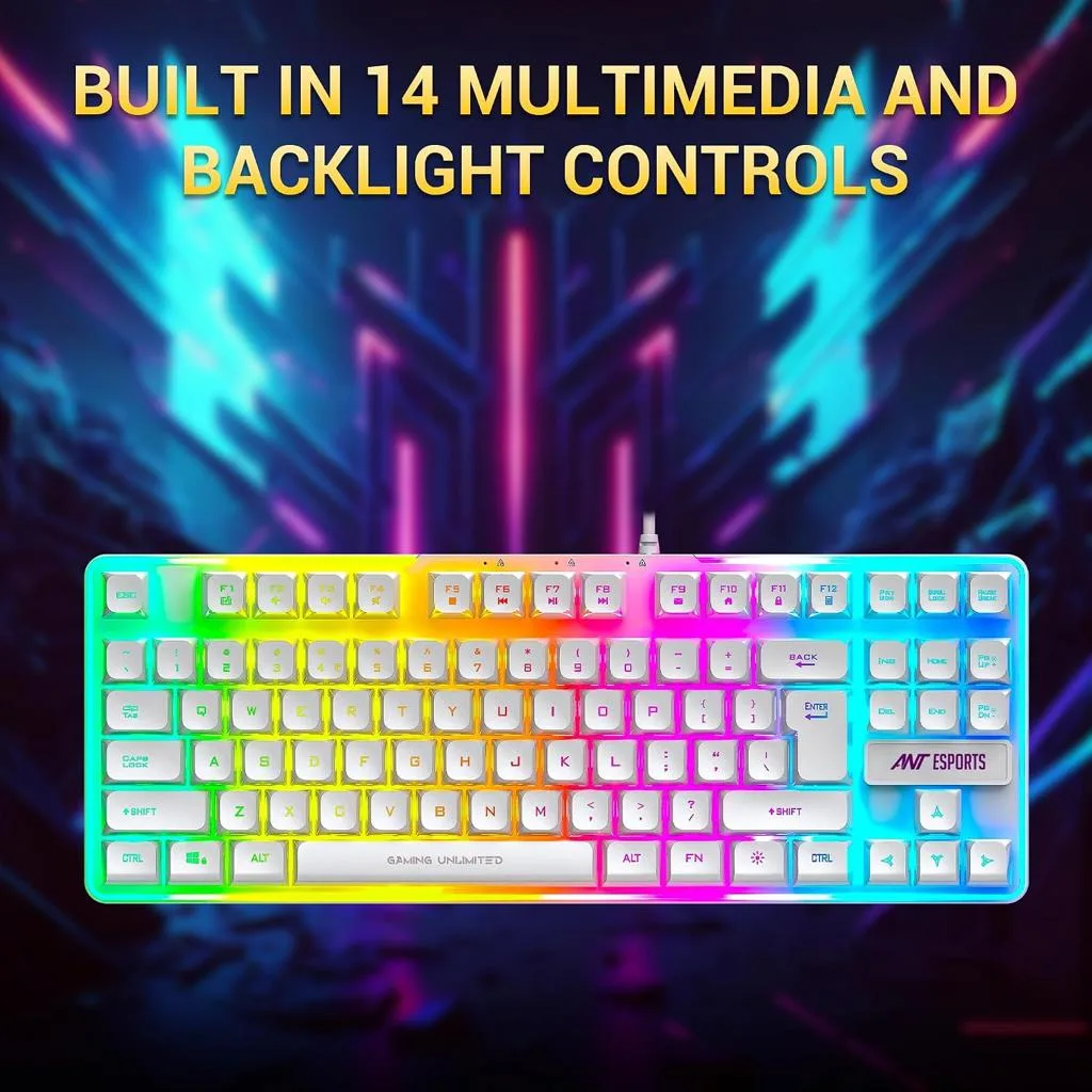 Ant Esports MK700 V2 TKL Wired Gaming Keyboard Mercury