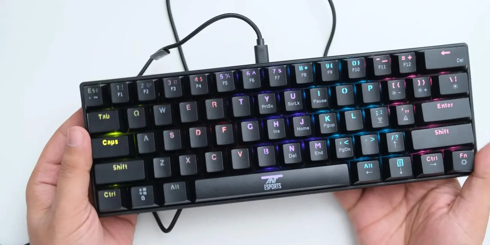 Ant Esports MK1300 Mini Wired Mechanical Gaming Keyboard Blue Switches