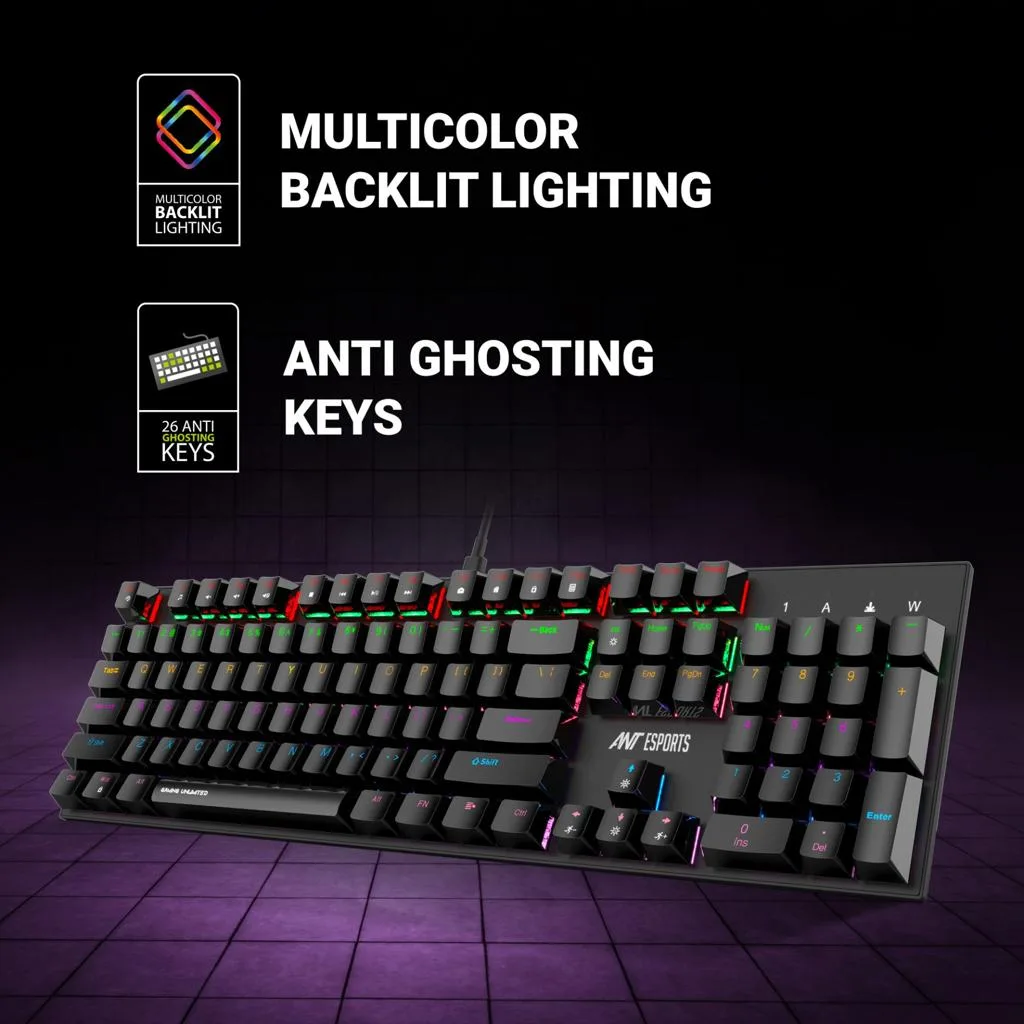 Ant Esports MK3200 V2 Mechanical Wired Gaming Keyboard Black