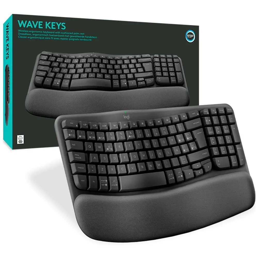 Logitech Wave Keys Wireless Ergonomic Keyboard