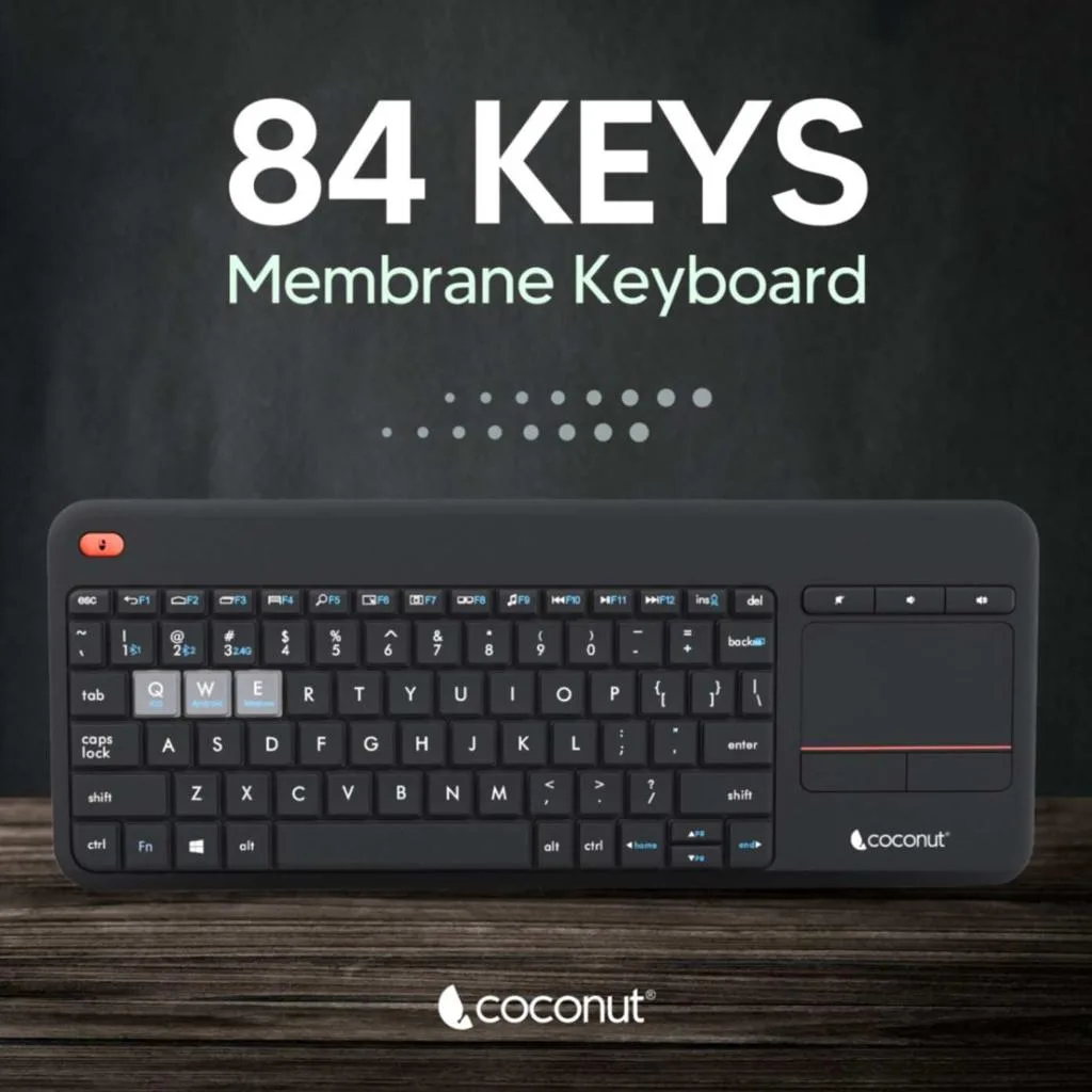 Coconut Bravo 2.0 Wireless Bluetooth Keyboard with Touchpad