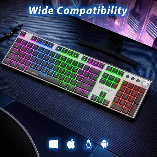 Ant Esports MK4400 Pro Wireless Mechanical Gaming Keyboard Red Switch – Black