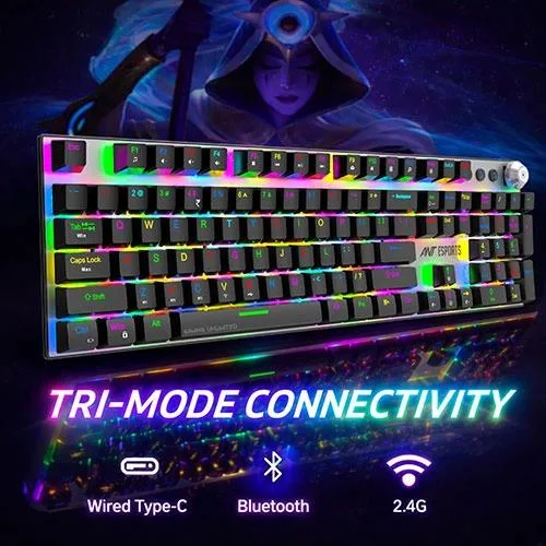 Ant Esports MK4400 Pro Wireless Mechanical Gaming Keyboard Red Switch – Black