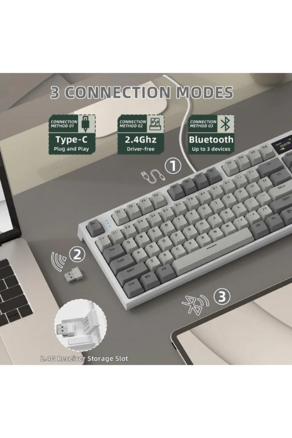 Ant Esports WK100 Mechanical Wireless Keyboard Grey
