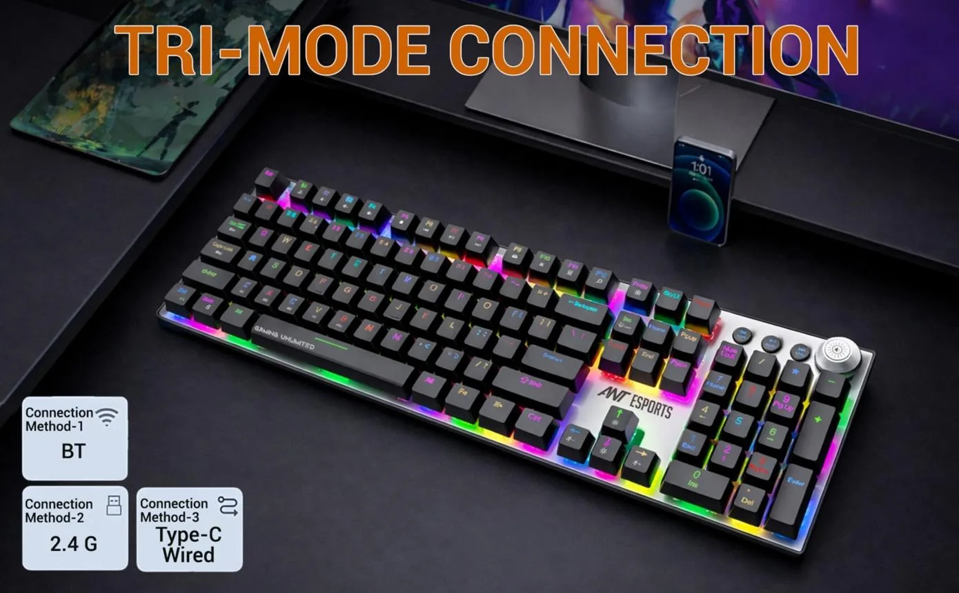 Ant Esports WK100 Mechanical Wireless Keyboard Grey