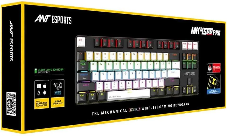 Ant Esports MK4500 Pro Mechanical Wireless Gaming Keyboard Black
