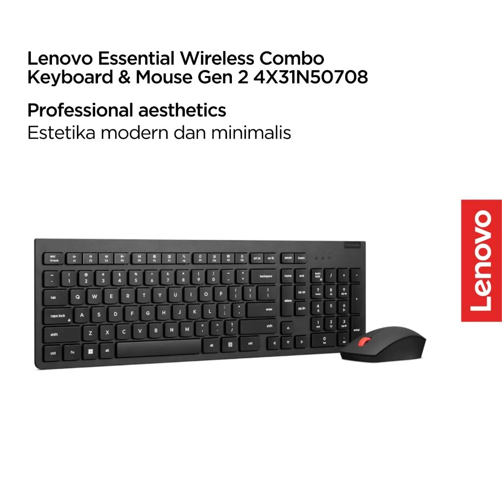 Lenovo Essential Wireless Combo Keyboard & Mouse Gen2