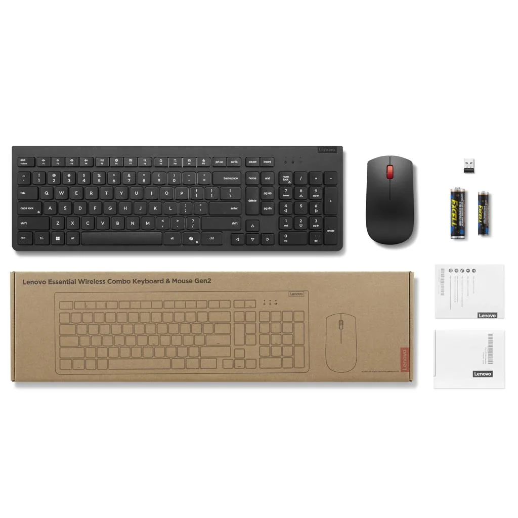 Lenovo Essential Wireless Combo Keyboard & Mouse Gen2