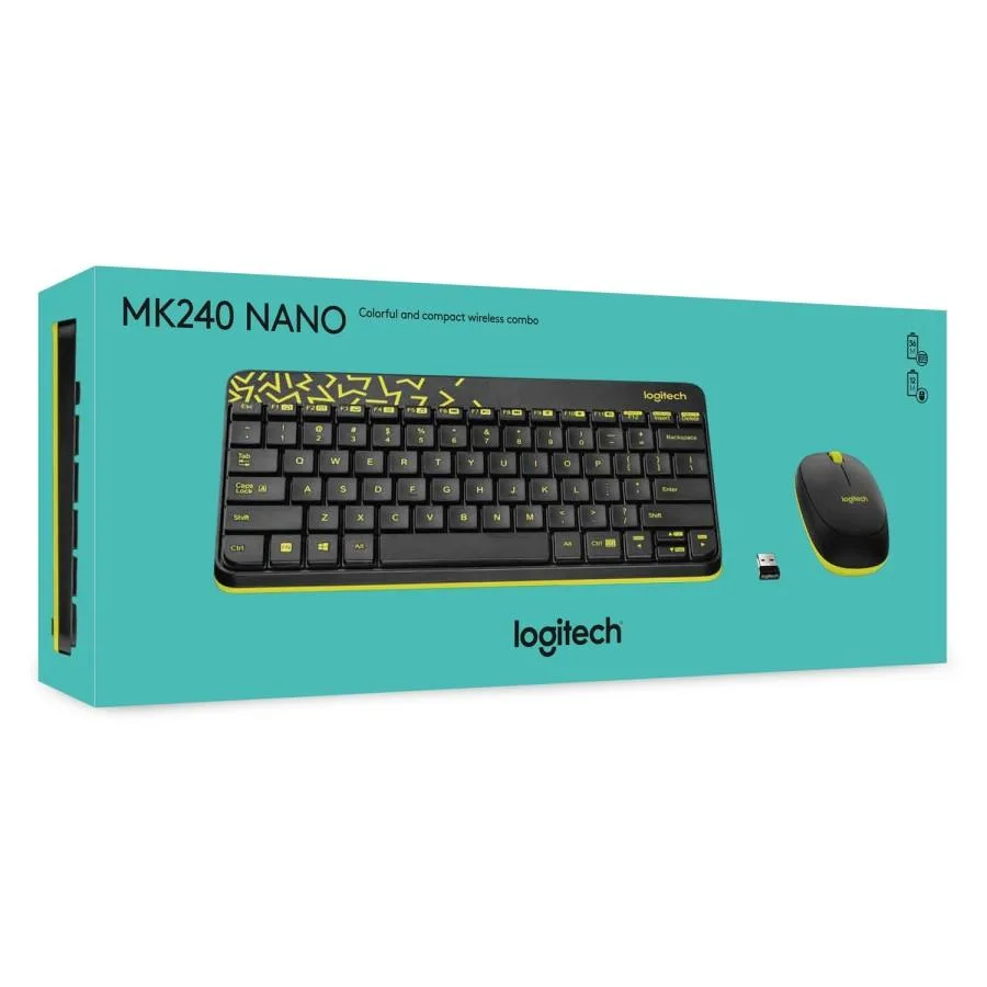 Logitech MK240 Nano Wireless Keyboard and Mouse Combo