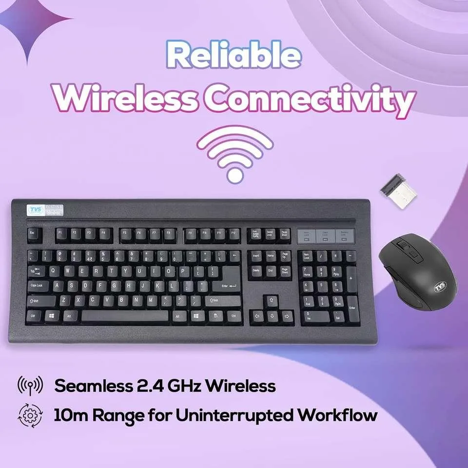 TVS Gold Platina Wireless Mechanical Keyboard and Mouse Combo