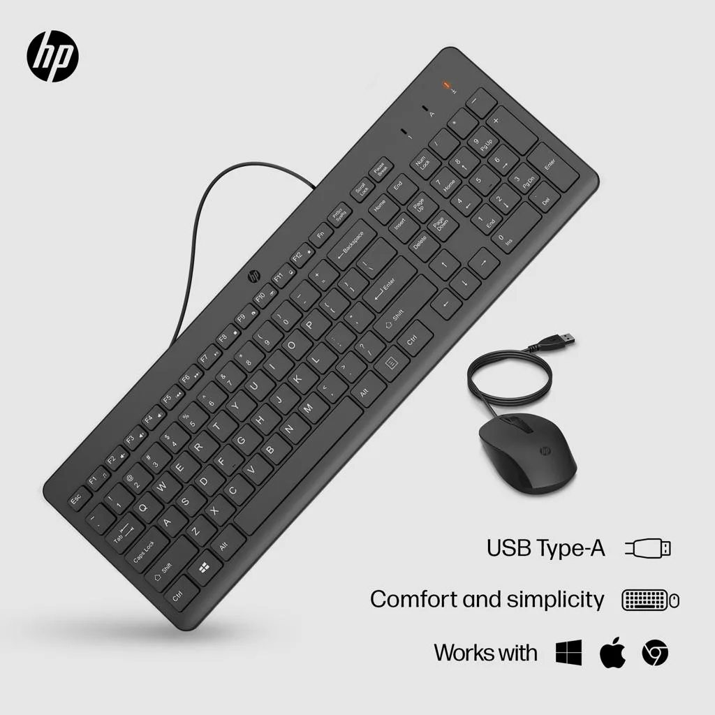 HP 110 Wired Mouse and Keyboard