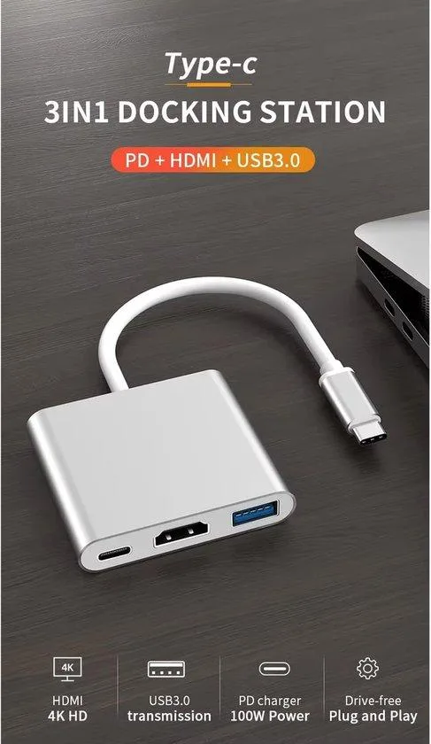 URICOM TYPE-C DOCKING 3 IN 1