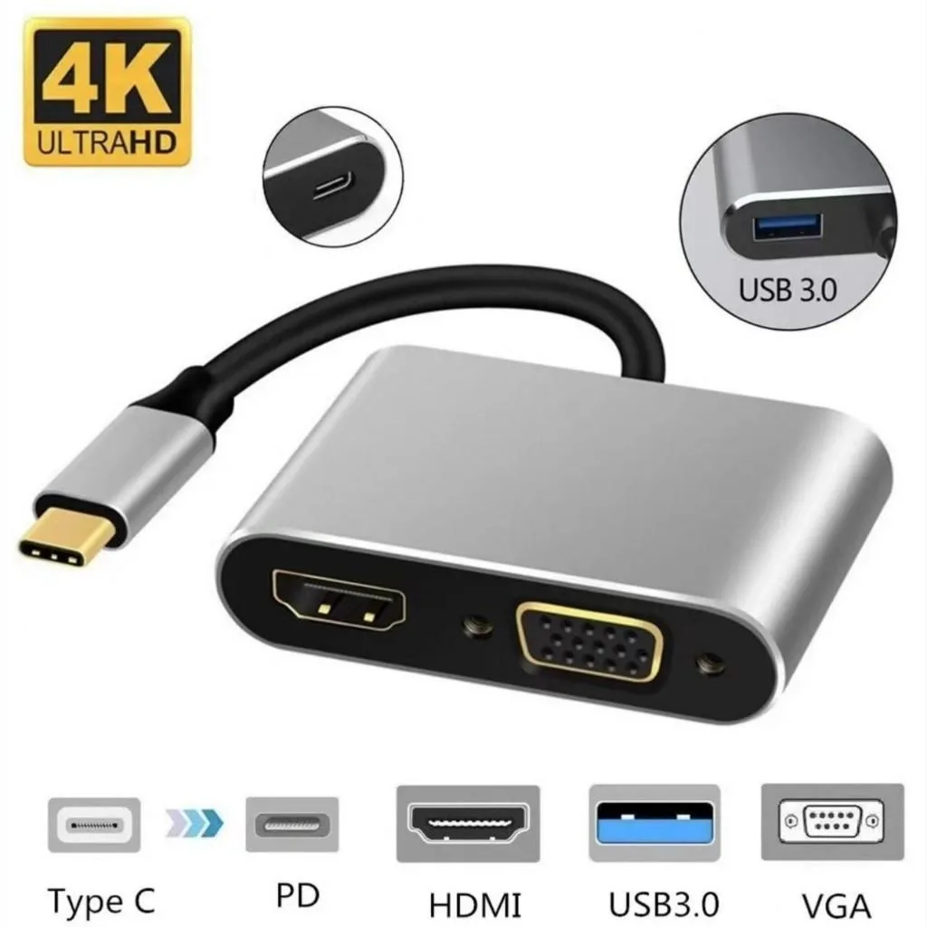 Uricom Type C to HDMI VGA Connector